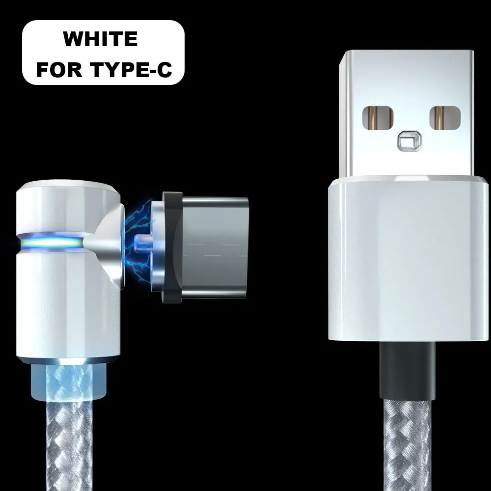 Silver for Type C Vanniso 2 м 2.4A Быстрый Магнитный кабель для iPhone XS X XR 7 Micro USB быстрое зарядное устройство Тип C Магнитный шнур телефонный кабель для samsung A50 - Цвет: Silver for Type C