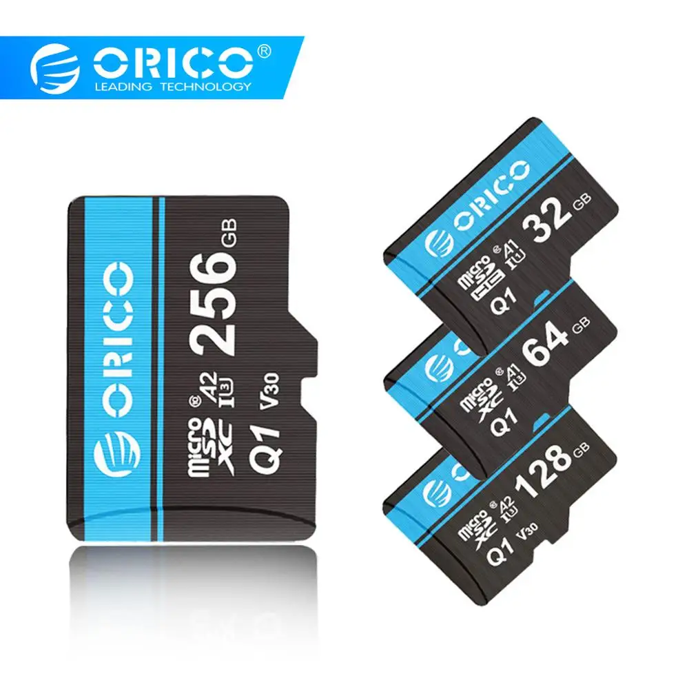 ORICO Mini Micro SD карта памяти 32 Гб 64 Гб 128 ГБ 256 Гб MicroSD Max 80 м/с SD/TF флэш-карта cartao de memoria