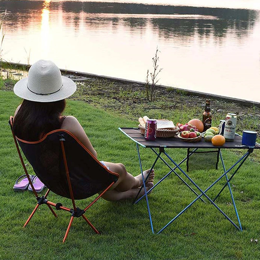 저렴한 분리형 휴대용 접이식 달 의자 야외 캠핑 의자 해변 낚시 의자 초경량 정원 하이킹 피크닉 좌석 가구