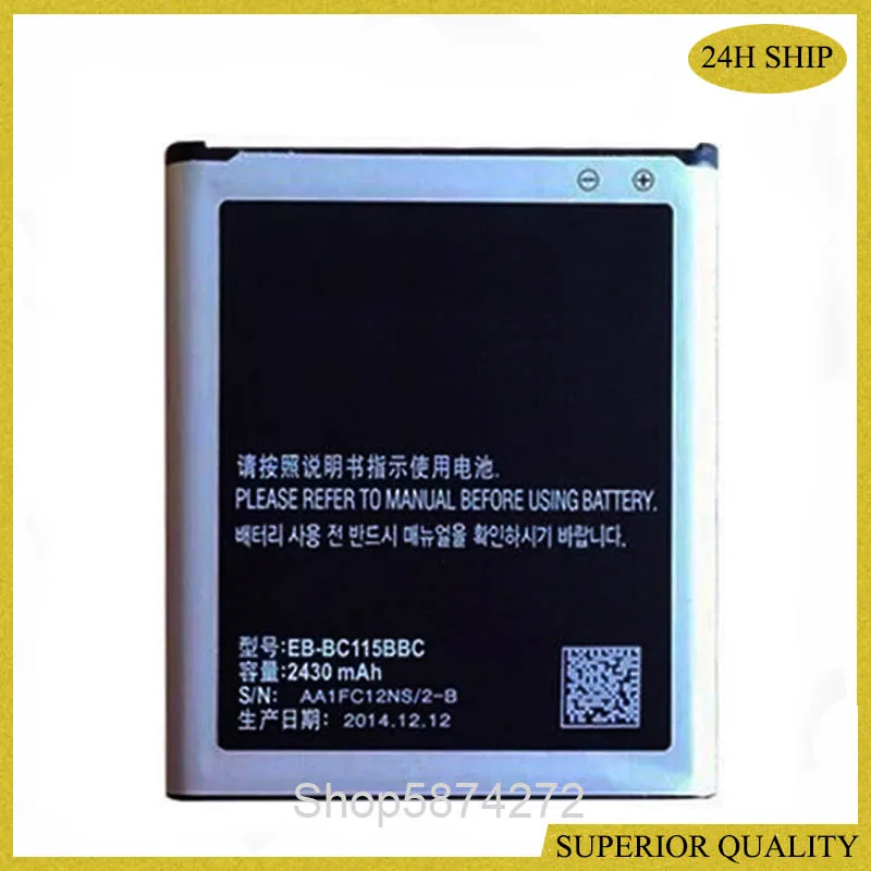 

EB-BC115BBC Battery For Samsung GALAXY K Zoom C1116 C1158 C1115 EB-BC115BBE Replacement Phone Battery 2430mAh