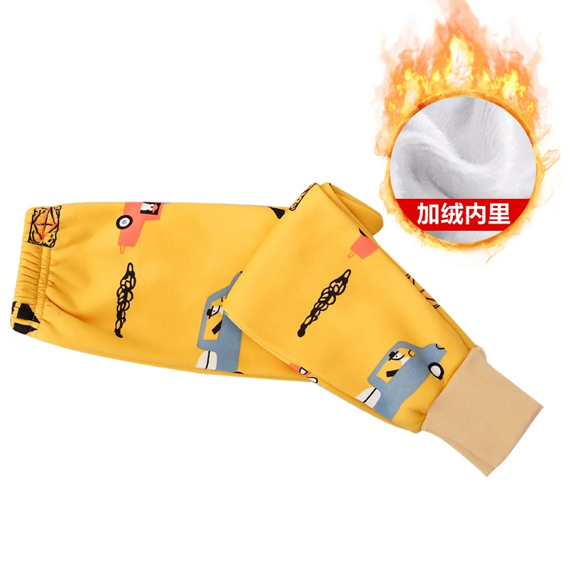 Осенне-зимние детские брюки для мальчиков и девочек плюс бархатные леггинсы