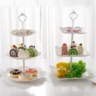 Съемная подставка для торта в Европейском стиле, круглаяквадратная, 3-уровневая подставка для торта, Сервировочная подставка для десерта, декор для свадебной вечеринки