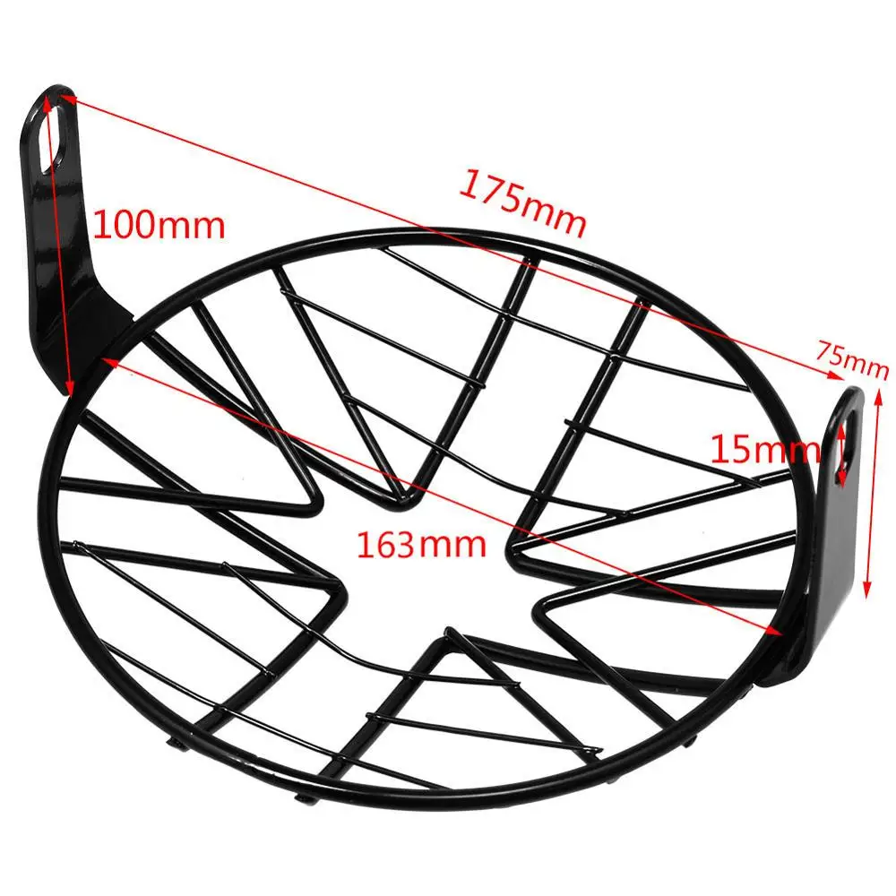 Мотоцикл 6 5 &quotдюймов металлическая решетка крышка универсальный кафе фара