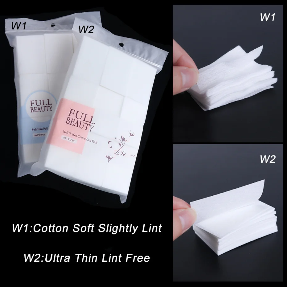 1 упаковка безворсовые салфетки для снятия лака ногтей |