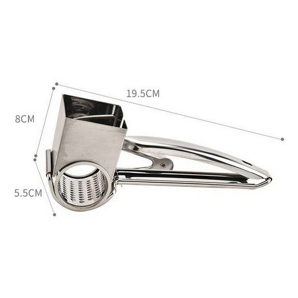 

Stainless Steel Manual Cheese Cutter Rotory with Container Hand-Crank Shredder Multifunctional Vegetable Cutter Kitchen Gadgets