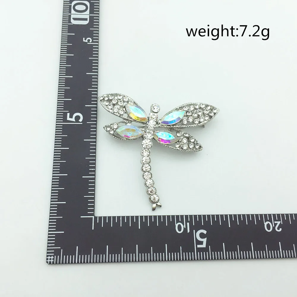 Стрекоза со стразами брошь с кристаллами для женщин простой элегантный дизайн