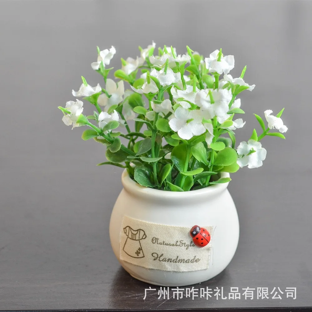 

Artificial Rose Bouquets and Ceramic vases, Fake Silk Roses, Suitable for Wedding, Dining Table, Office, PartDecoration