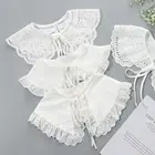 Новинка, Женский накладной воротник, шаль, Цветочная кружевная милая блузка с лацканами, топ, винтажный съемный воротник, рубашка, накладной галстук, аксессуары для одежды