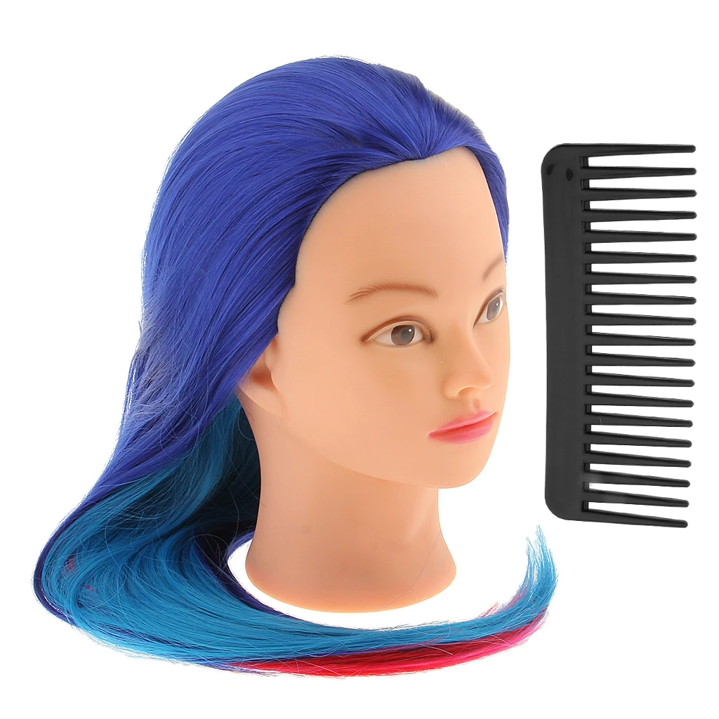 Salon Cosmetology Hairdressing Practice Training Mannequin Hairdresser Manikin Head w/ Mount Hole Long Hair 3 Types |