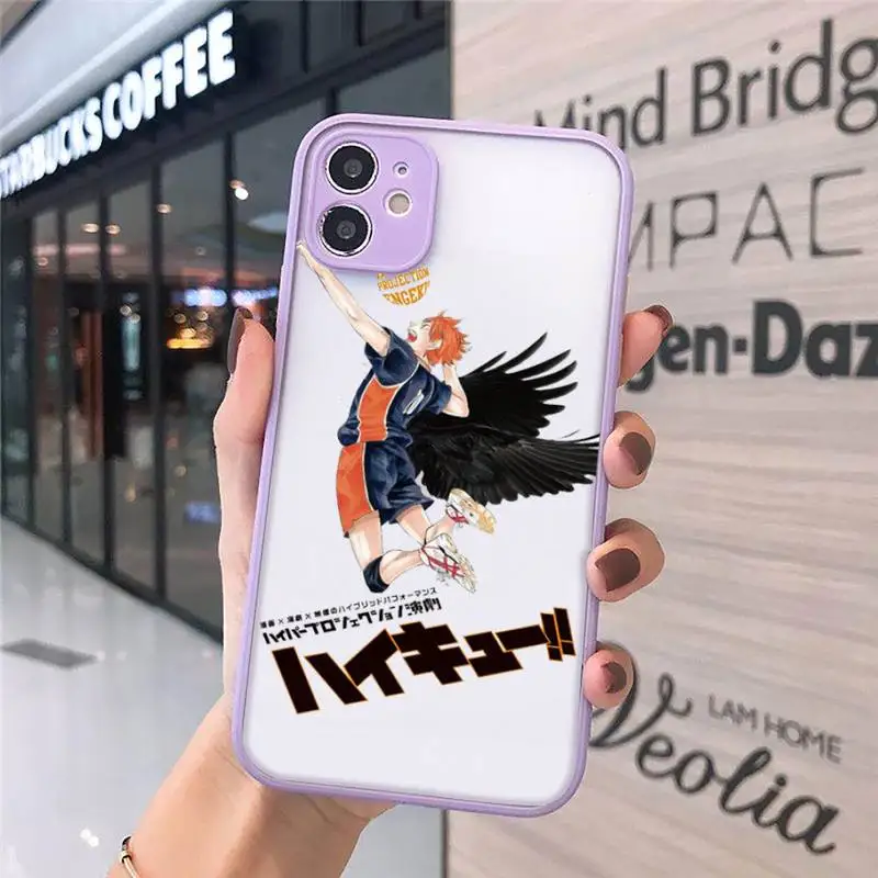 

haikyuu Anime volleyball boy Phone Cases Matte For iPhone 12 Mini 11 Pro XR XS Max 7 8 Plus X Hard PC Back Cover
