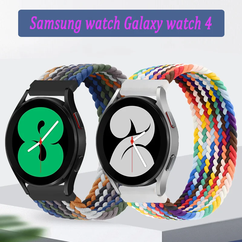 

Braided Solo Loop Strap for Samsung Galaxy watch 4 classic/3/Active 2 nylon band Watchband 20mm 22mm Bracelet Amazfit bip strap