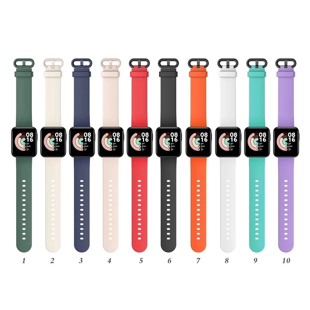 Ремешок силиконовый для Xiaomi Mi Watch Lite спортивный браслет наручных часов Redmi