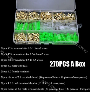 200 шт./270 шт., набор обжимных клемм для быстрого подключения изолированного кабеля 453-4 мм2