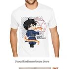 Новые мужские футболки 4XL из аниме Стальной Алхимик хлопка