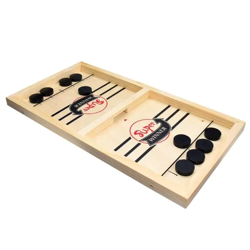 

Head-to-Head Wooden Desktop Hockey Table Game for Kids and Adults Portable Hocke D0LB