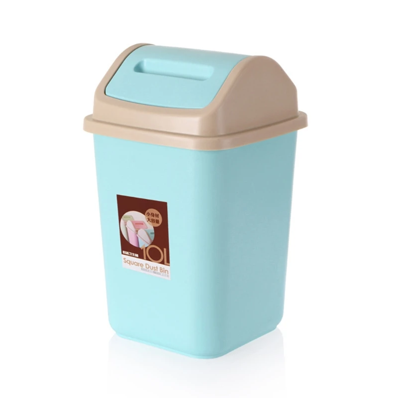 X7AB домашняя кухонная мусорная корзина с крышкой пластиковая корзина|Мусорные