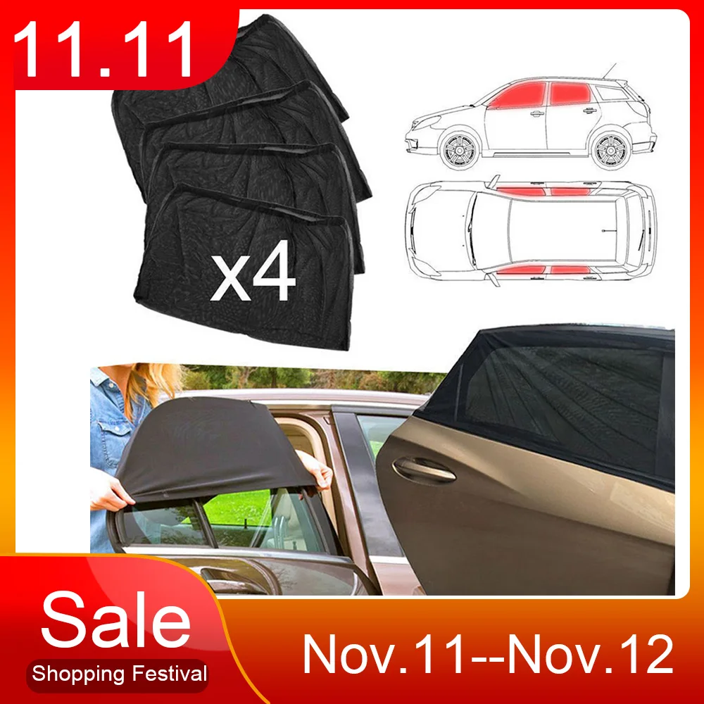 4 шт. солнцезащитный козырек для передних и задних окон автомобиля|Занавески