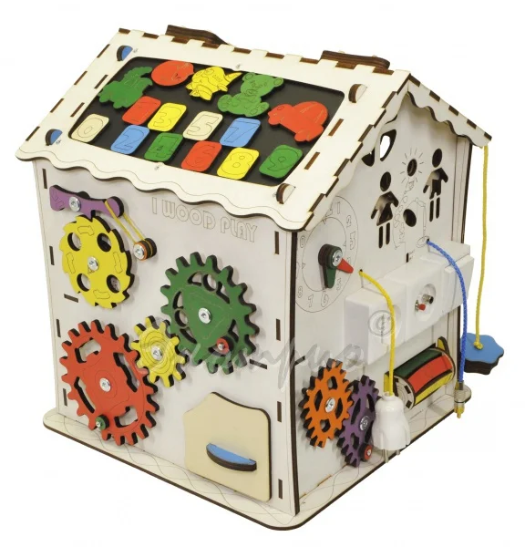 Бизиборд Домик развивающий с электрикой