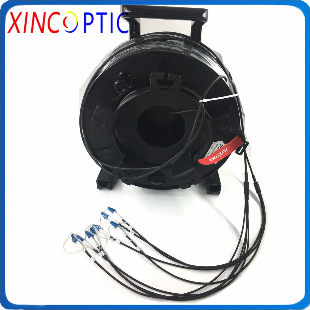 Армированный оптоволоконный Соединительный шнур 4C LC/ST/FC/SC 4 волокна 50/125 OM2 100M 150M 200M