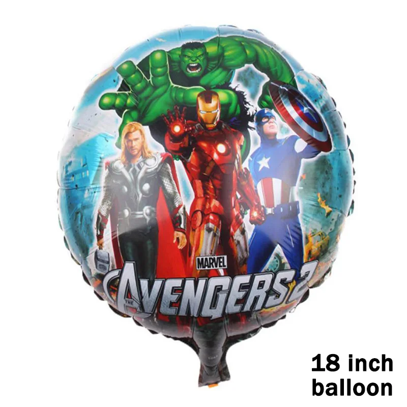 18Inch Balloon 10 шт./пакет Мстители подарок мешок с персонажем из мультфильмов высокого качества подарки для тематической вечеринки детское платье «С Днем Рождения украшения принадлежности для тематической вечеринки фестиваля - Цвет: 18Inch Balloon