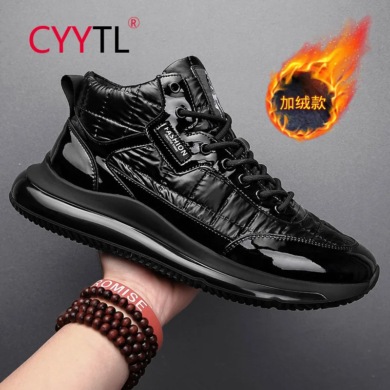 

CYYTL Men's Sneakers Waterproof Platform Keep Warm Winter Shoes High Top Boy Casual Running Leather Los Hombres Vulcanizar