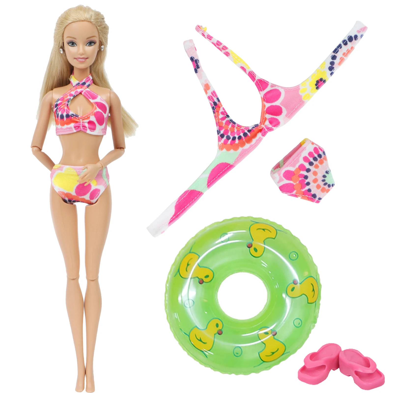 Летняя кукла в купальнике платье Бикини пляжный купальник + 1 случайное кольцо