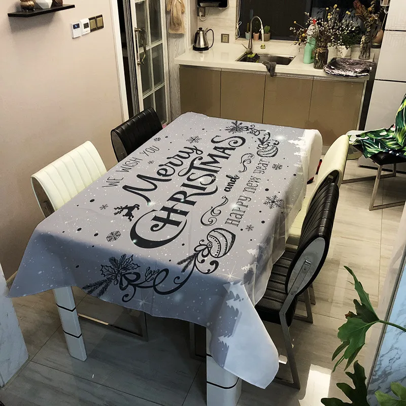 

Fashion Sales Kerst Gedrukt Decoratieve Linnen Tafelkleed Met Oilproof Dikke Rechthoekige Eettafel Cover Thee Tafelkleed