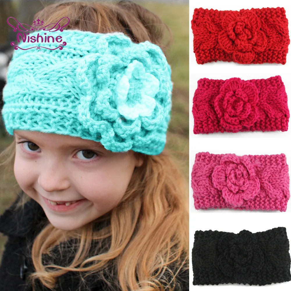 Nishine/осенне зимняя вязаная шерстяная повязка ручной работы для детей Детская