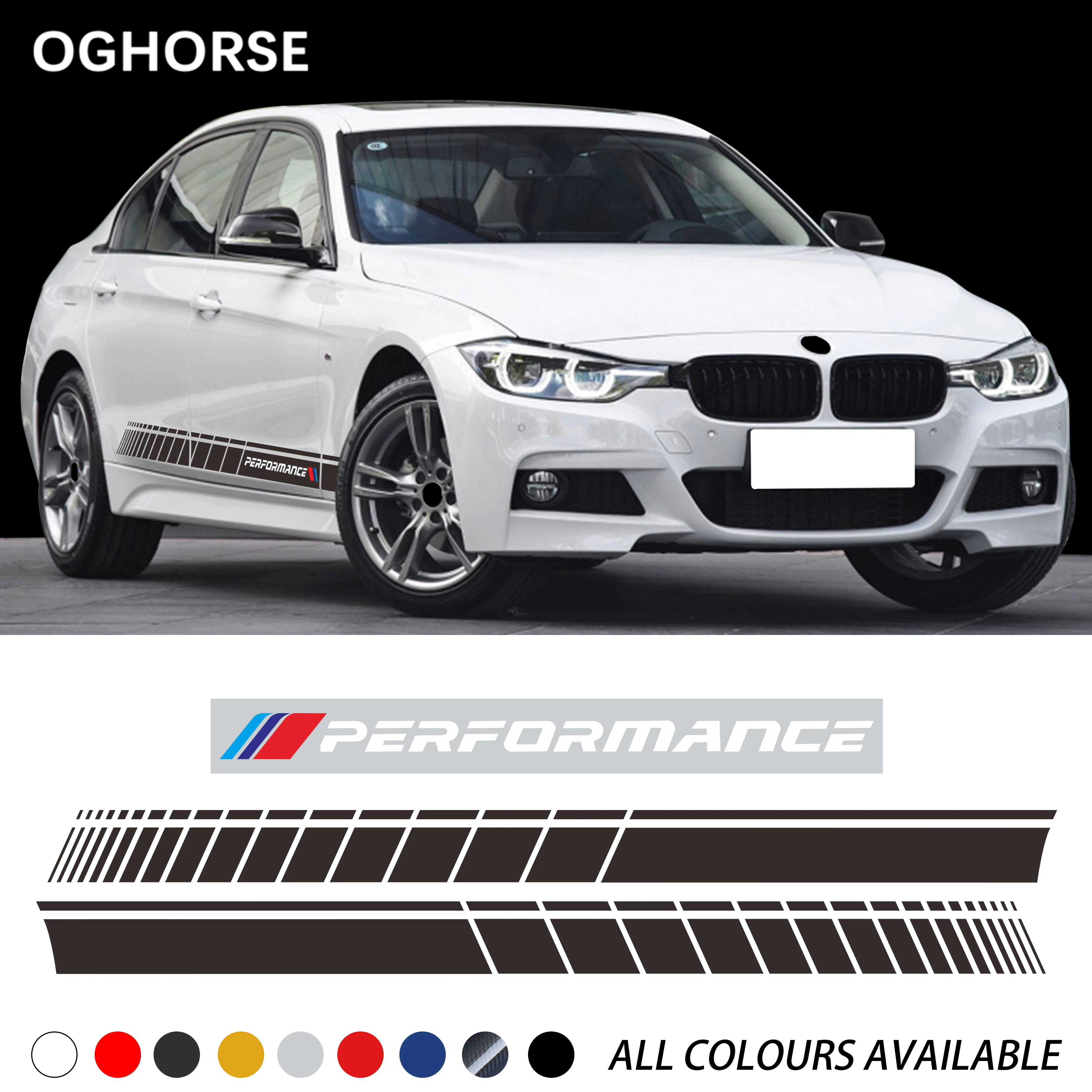 

2 шт., наклейки на дверь автомобиля, боковые полоски, юбка, наклейка для BMW E46 E60 E90 F20 F30 F10 G30 F15 F16 Z4 F36 M4