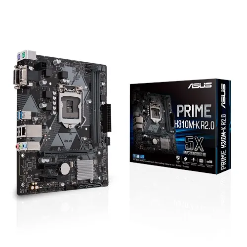 Новая материнская плата Asus PRIME H310M K R2.0 Intel H310 LGA 1151 Core i7/i5/i3 32 Гб DDR4 оригинальная