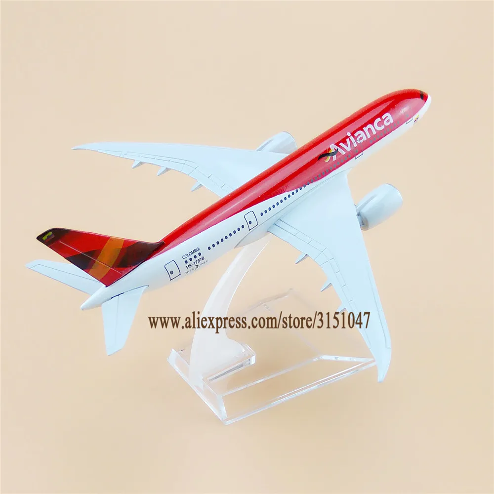 16 см Air Colombia Red Avianca 787 Boeing Airways Airlines металлический сплав модель самолета литье под