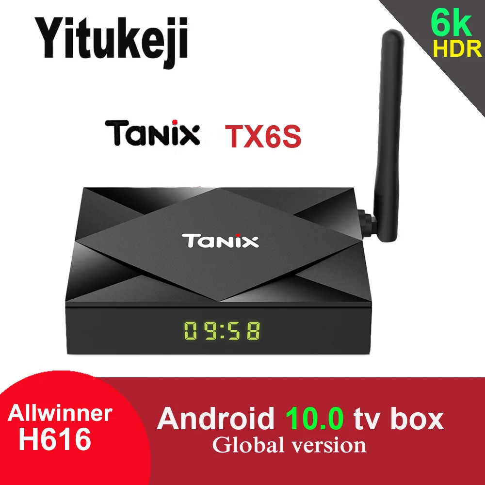 Tanix TX6S Android 10 0 ТВ коробка Allwinner H616 4 Гб 64 2 г 5G Wi Fi BT4.0 6K Media Player|ТВ-приставки и