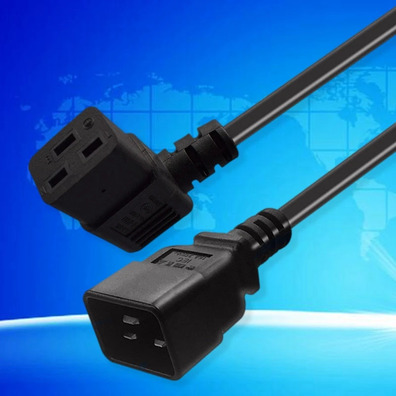 Удлинительный шнур питания трехсторонний горизонтальный штекер-гнездо