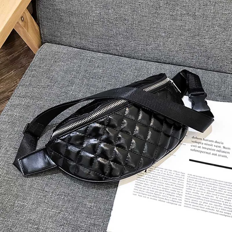 Black Waist pack Женская поясная сумка, женская кожаная поясная сумка, сумка-банан, вместительная нагрудная сумка, поясная сумка, уличная сумка через плечо - Цвет: Black Waist pack