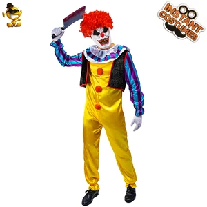 QLQ мужской страшный костюм клоуна для ролевых игр мальчика Забавный комбинезон клоуна косплей детские костюмы для Хэллоуина мужской костюм