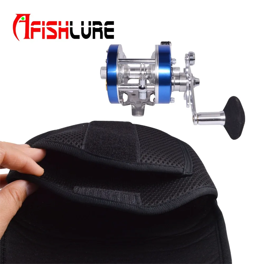 Afishlure рыболовный мешок приманка кастинговая катушка сумки для рыболовных снастей 19,5 см приманка кастинговая катушка защитный чехол черная кастинговая Катушка Сумка