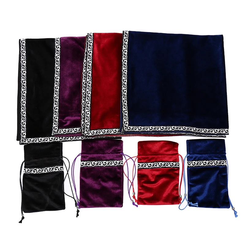 New Retro Tarot Cards Bag Party Table Cloth Board Game Tablecloth Divination Velvet | Спорт и развлечения