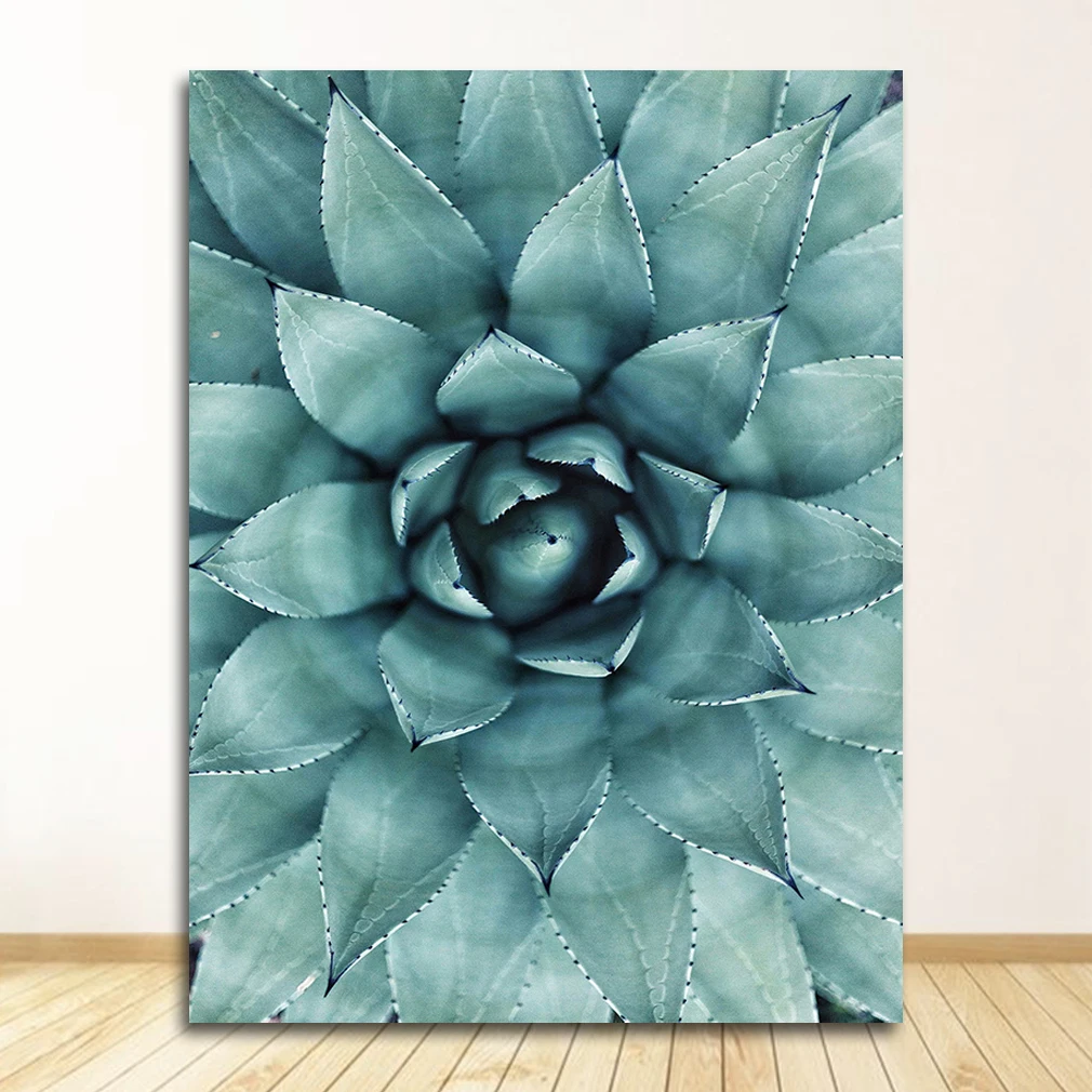 

Современные минималистичные модульные картины с растениями, холст, картина для гостиной, Куадрос, Декор, скандинавский постер, зеленый алоэ, суккулент