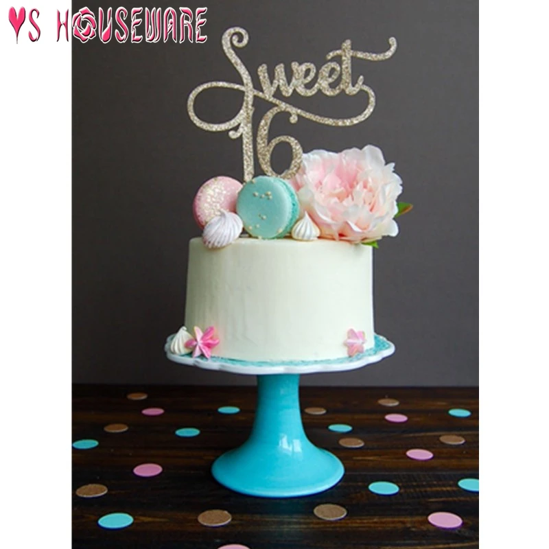 1 шт. 16 золотых монограмм вечерние украшения для тортов на дней рождения|decorative