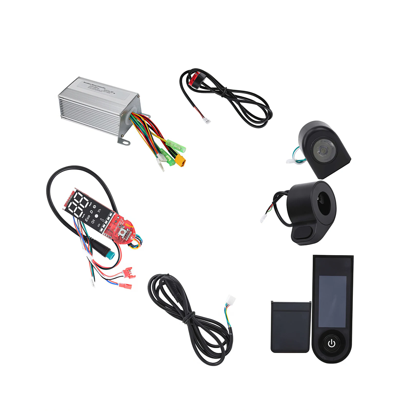 

36V 350W Electric Bike Controller With 1 Pair Waterproof Throttle Grip E-Bike Scooter Brushless Controller Kit E-Bike Parts