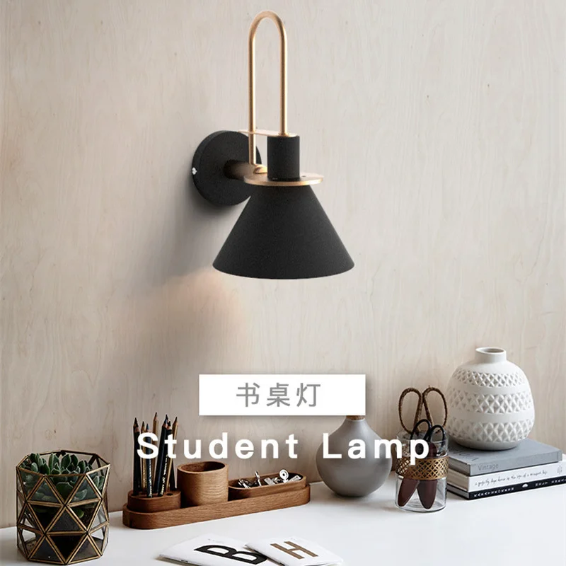 Скандинавская прикроватная светодиодная настенная лампа в стиле лофт