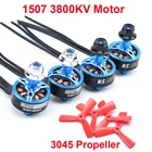 Новый бесщеточный двигатель 1507 3800KV 3-4S CW  CCW для Mini FPV RC гоночного дрона Racer CLOUD-149 149 мм, запчасти, аксессуары