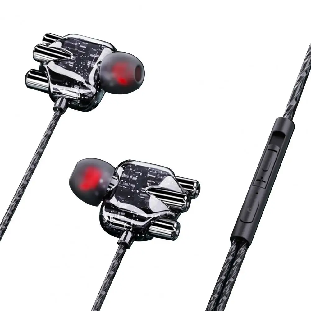 Проводные наушники с защитой от обмотки многожильные проводные