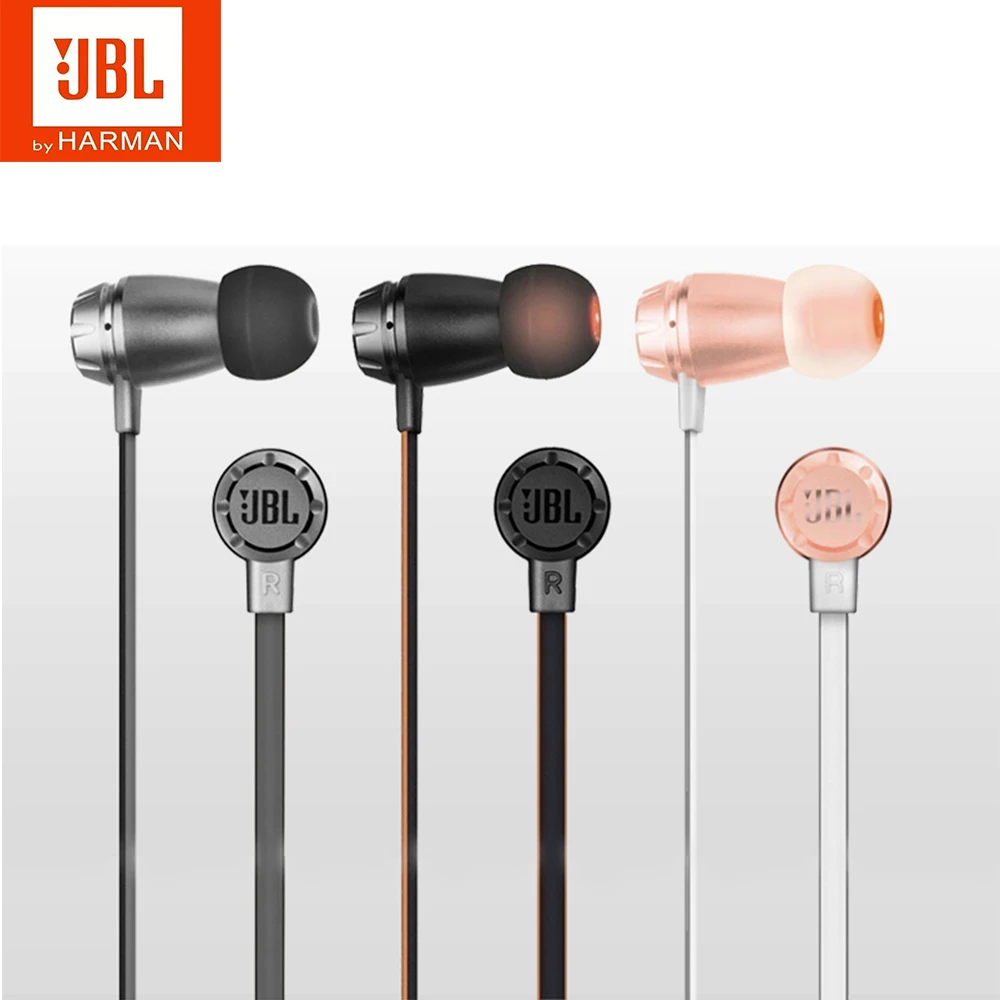 Проводные наушники вкладыши JBL T380A стереонаушники с чистым басом спортивные