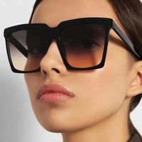 fashion new glasses men and women sunglasses classic retro big frame outdoor plastic gradient female sun glasses uv400