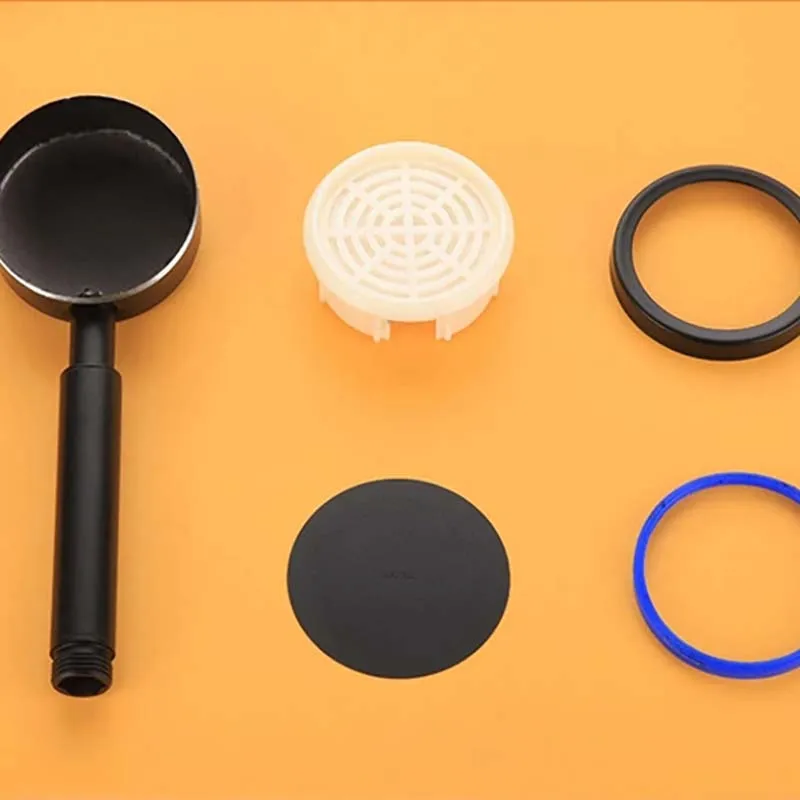 black shower head stainless steel high pressur handheld wall mounted for bathroom water saving rainfall shower hose holder set free global shipping