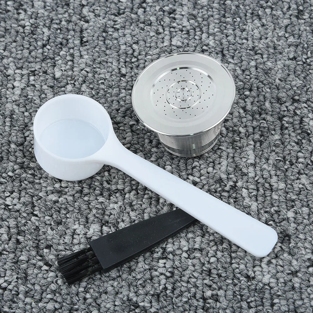 

3pcs/set Coffee Capsule Cup Kits Reusable Coffee Capsule Filter Cup With Spoon Brush Refillable Reusable Pod For Nespresso