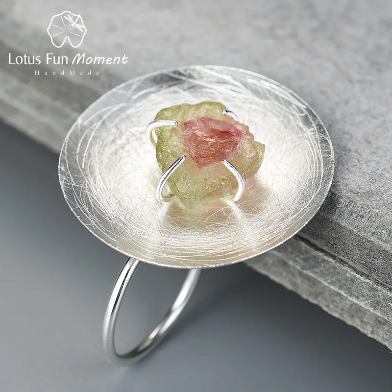 mix colour Peridot Lotus Забавный момент реальные 925 пробы серебро натуральный драгоценный камень ювелирные украшения регулируемый Личность Круглый кольц - Цвет основного камня: mix colour Peridot