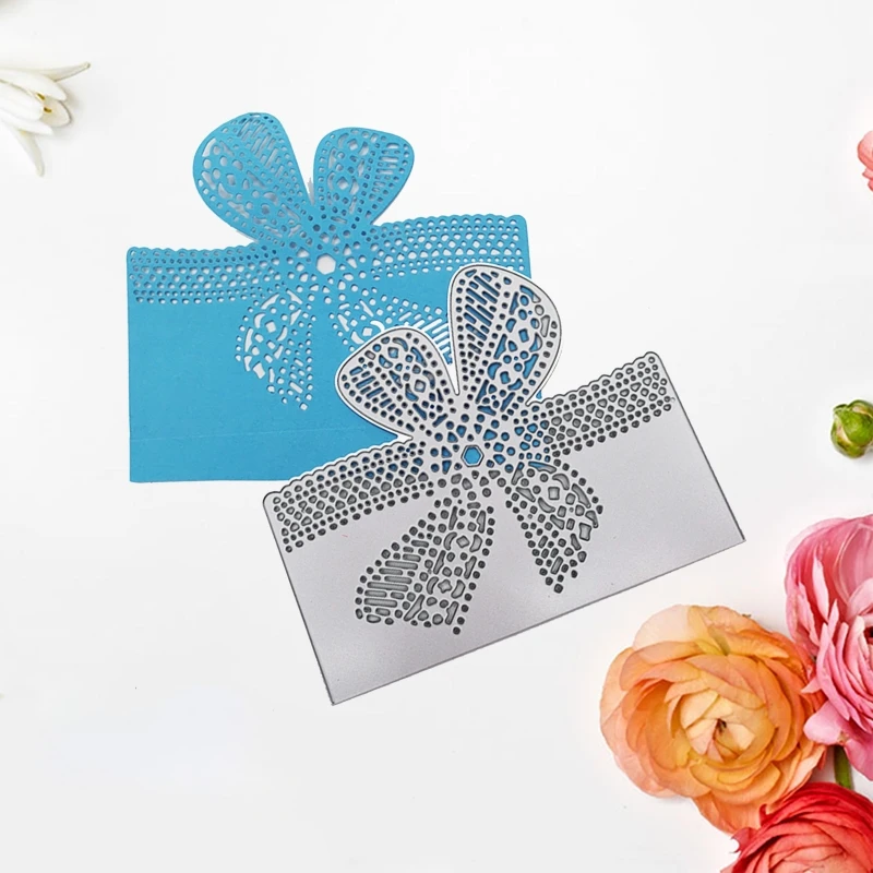 

1PC Silver Cutting Dies 3D Metal Stencil Template for DIY Craft Handmade Embossing Scrapbooking DIY Card Crafts MakingBowknot