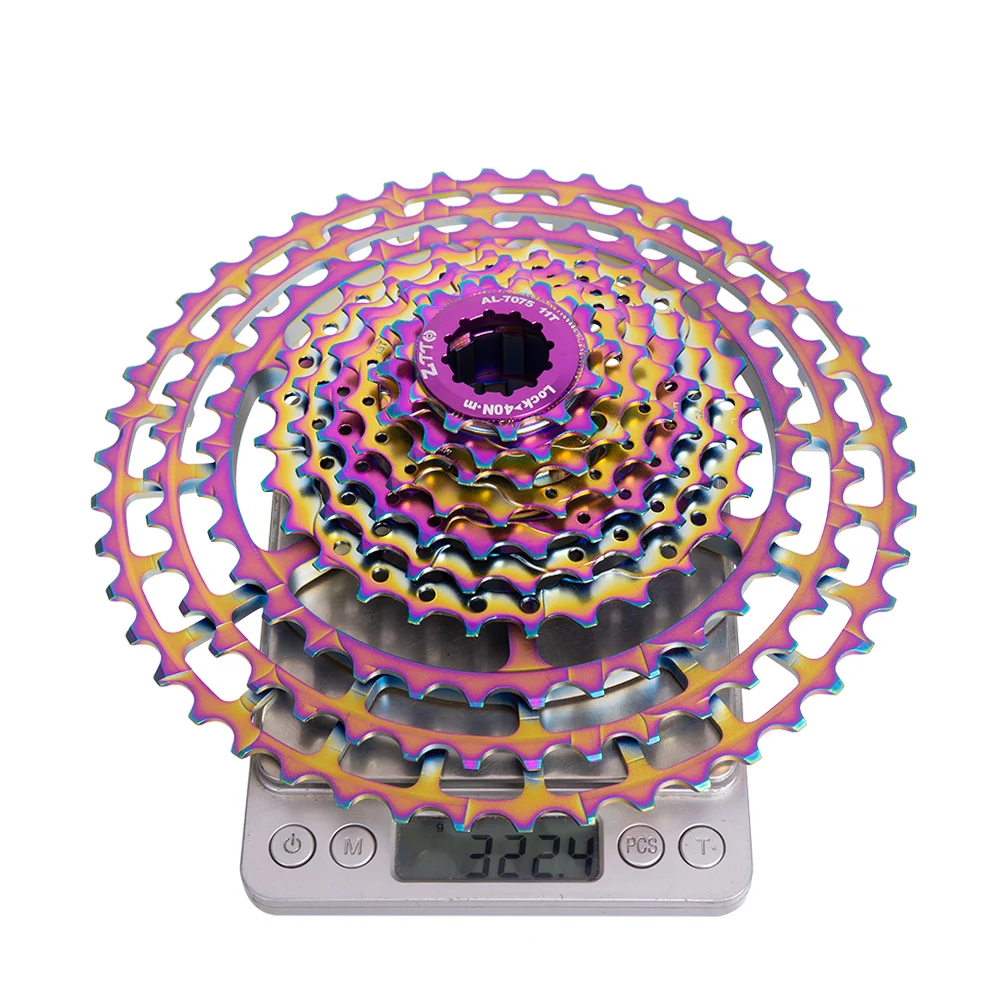 

ZTTO 10 speed 11-46T SLR2 Ultralight Cassette Rainbow Freewheel k7 HG System CNC 10v k7 for MTB bike X0 X9 X7 M610 M781 M786